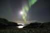 Northern lights over the atlantic ocean
