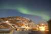 Nyksund island with northern lights